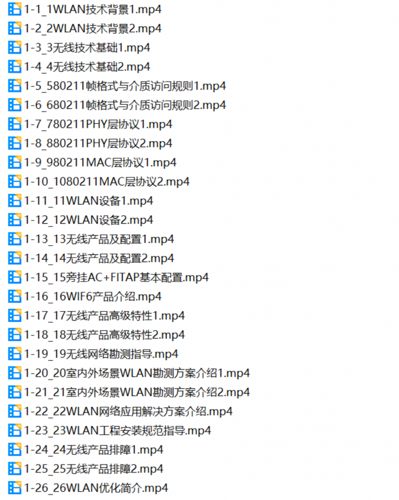 RT WuSir H3CSE-WLAN培训视频教程【共26集】-李白你好