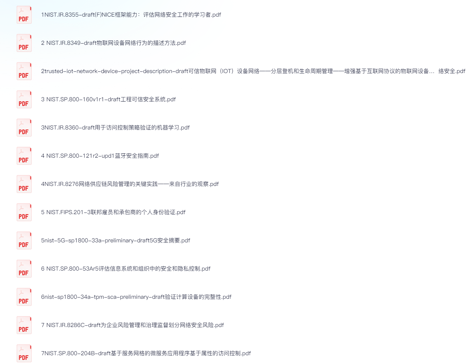 NIST（美国国家标准与技术研究院）网络全套资料-李白你好