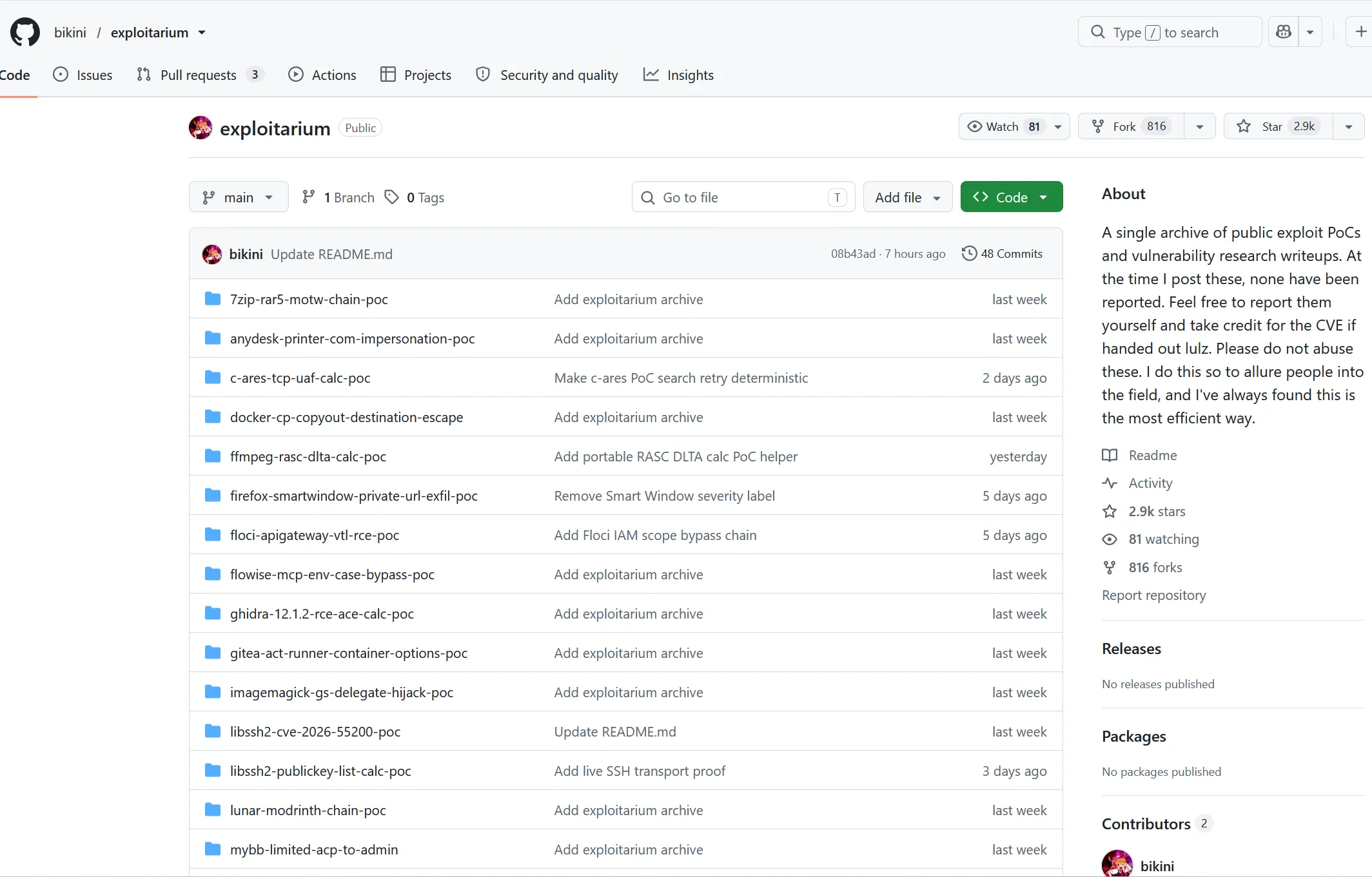 GitHub 仓库公开 0day PoC备份李白你好-实战攻防李白你好